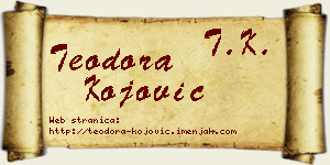 Teodora Kojović vizit kartica